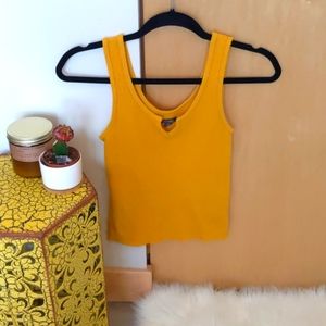 wild fable Mustard Waffle Knit Tank Top